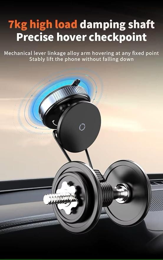 Magnetic Suction Phone Holder with 360° Rotation – Adhesive-Free Universal Mobile Stand for Car, Office & Home bynijf-tg