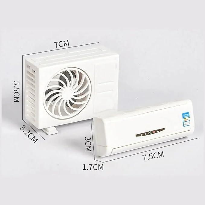 \Miniature AC Design Solar-Powered Car Air Freshener Diffuser | Automatic Rotating Fragrance | Car Interior Perfume Decor bynijf-tg