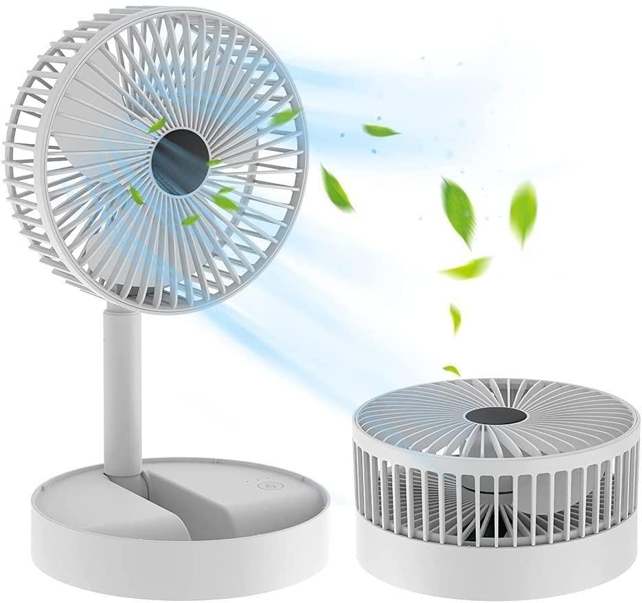 Powerful Rechargeable High-Speed Table Desk Fan – Portable 180° Rotating Cooling Fan for Home & Office bynijf-tg
