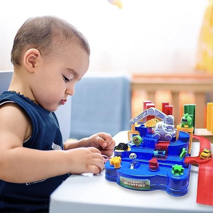 Race Track Educational Parking Crane Toy – 2-in-1 Airplane & Truck Adventure Garage Playset bynijf-tg