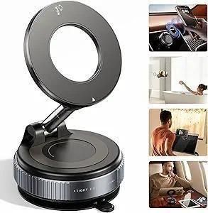 Vacuum Suction Magnetic Mobile Holder with 360° Rotation – Hands-Free Phone Bracket for Car, Office & Home bynijf-tg