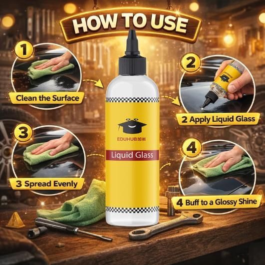 Liquid Glass Coating for Protection & Shine (100g Each, Pack of 2) – Crystal Clear Hydrophobic Glass Coating with Long-Lasting Water-Repellent Finish