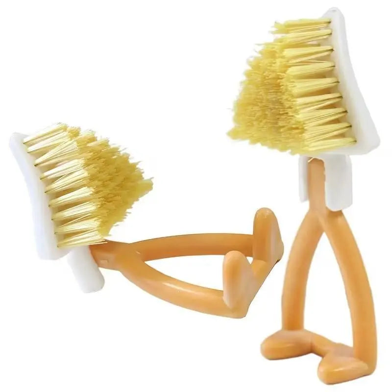 Foldable Triangular Gap Cleaning Brush with Soap Holder (Pack of 2) bynijf-tg