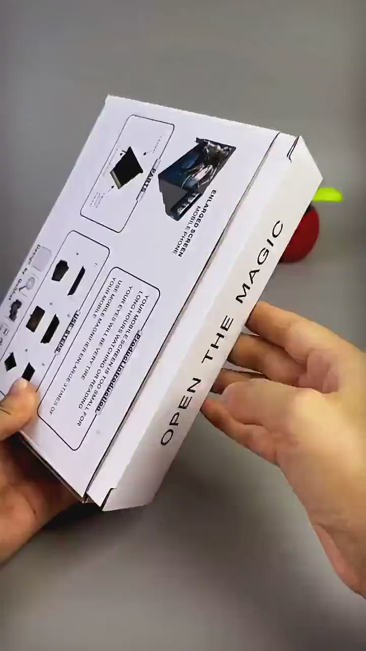 Universal Mobile Phone HD Screen Magnifier – 5X Enlarged Display Expander with Acrylic Lens for Comfortable Viewing (Pack of 1, Random Color)