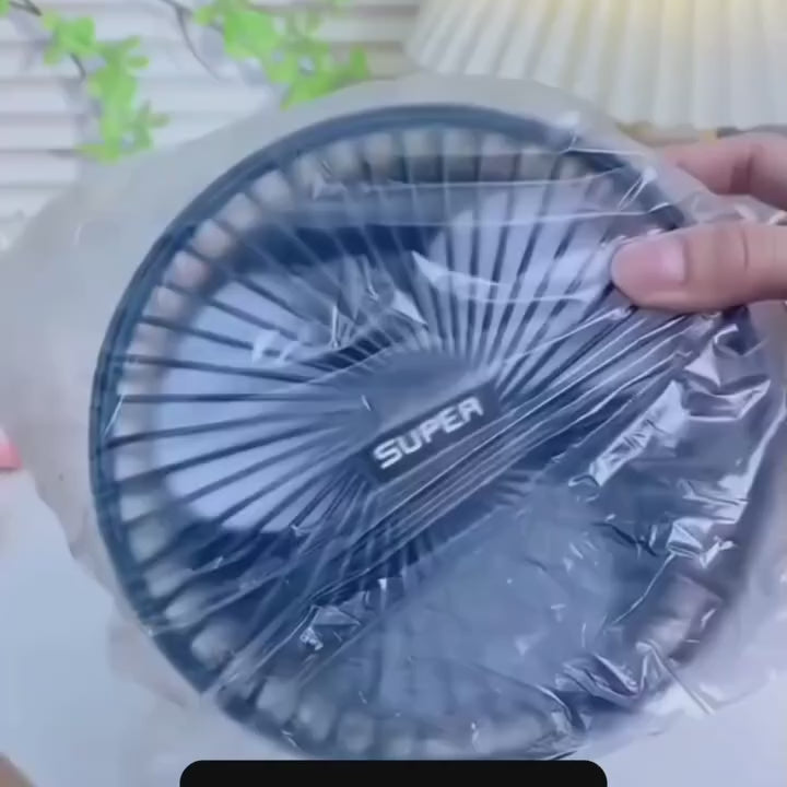 Powerful Rechargeable High-Speed Table Desk Fan – Portable 180° Rotating Cooling Fan for Home & Office